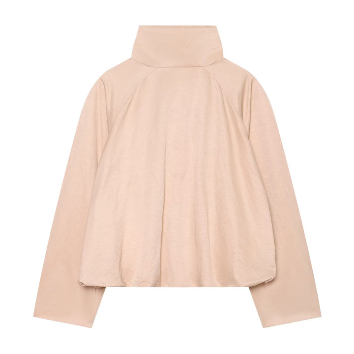 Damen Kurzer Windbreaker‑Blouson mit hohem Stehkragen, Raglanärmeln und Tunnelzugsaum Drune