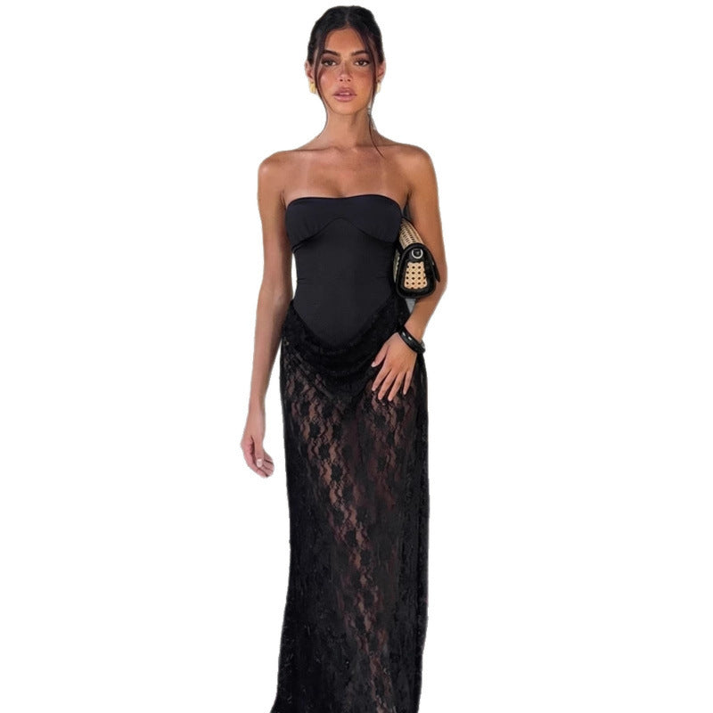 Damen Langarm Kleid Drune
