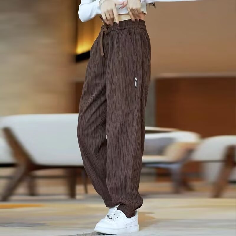 Damen Lässige Freizeithose mit hohem Bund und seitlichen Taschen Drune