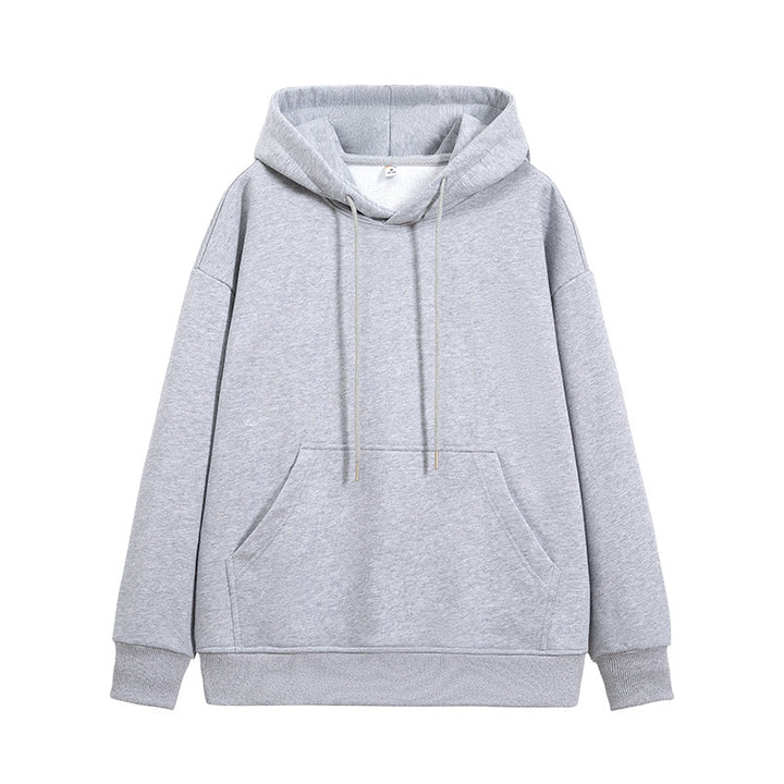 Unisex Oversize-Kapuzenpullover mit Kängurutasche und Drop-Shoulder Drune