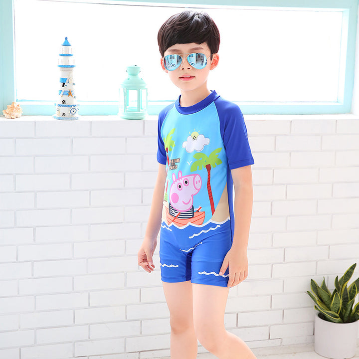 Jungen UV-Schutz Schwimmanzug mit kurzen Ärmeln Drune