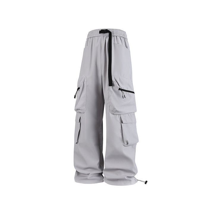 Herren Breite Cargo-Hose im Utility-Design mit elastischem Bund, integrierter Gurt und multifunktionalen Taschen Drune