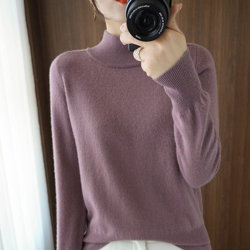 Damen Mockneck-Pullover aus flauschigem Angora-Mix mit legerer Ballonärmel-Silhouette Drune