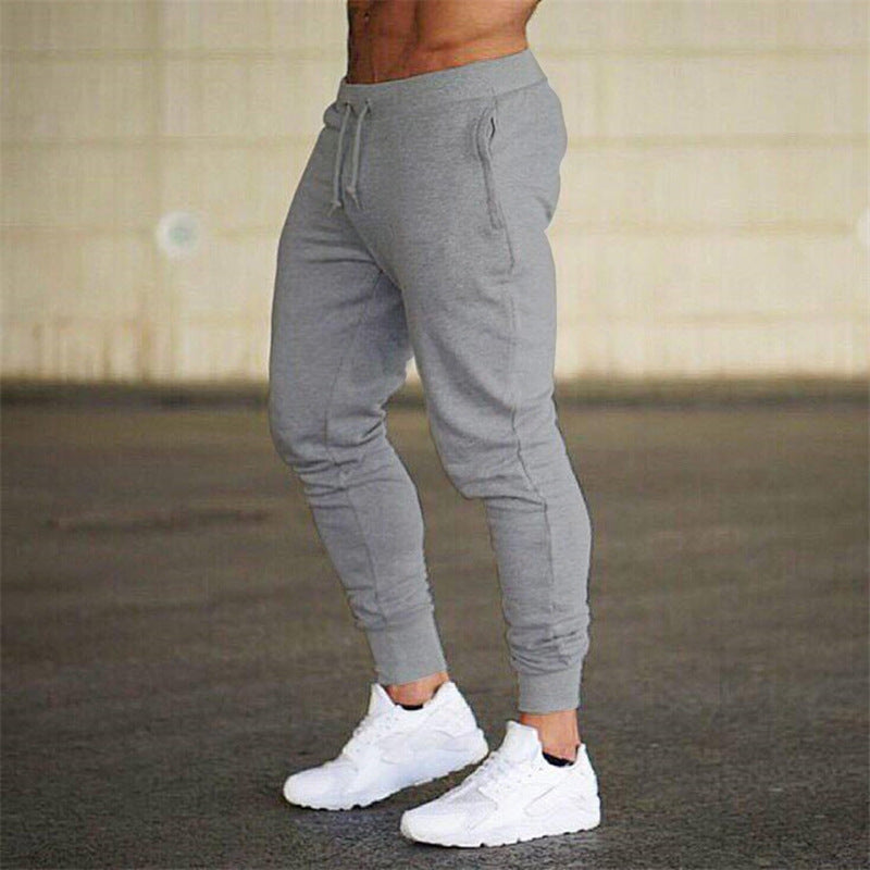 Herren nan eng zulaufende Jogginghose Baumwollmischung mit Bündchen und Kordelzug Drune