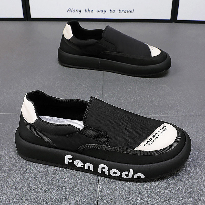 Damen Modische Slip-On Sneakers mit atmungsaktiver Oberflächenstruktur Drune