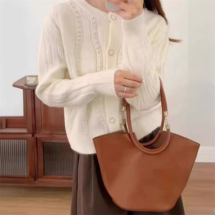 Damen Strickjacke mit edlen Perlendetails und klassischem Schnitt Drune