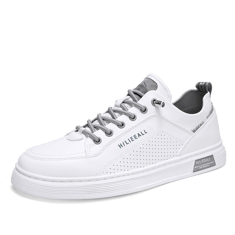 Herren niedrig geschnittener Sneaker mit perforierter Seitenwand, Metallösen und gedämpfter Plateausohle Drune