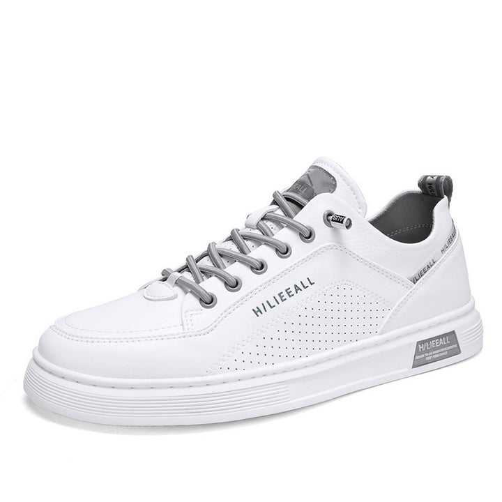 Herren niedrig geschnittener Sneaker mit perforierter Seitenwand, Metallösen und gedämpfter Plateausohle Drune
