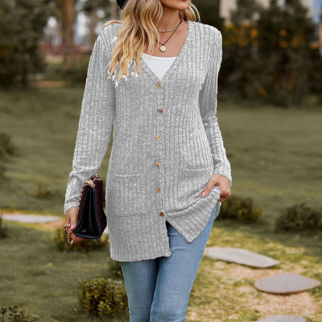 Damen Strickjacke mit Knopfleiste und praktischen Taschen Drune