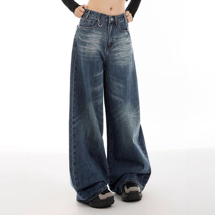 Damen weitere Jeans im modischen Used-Look Drune