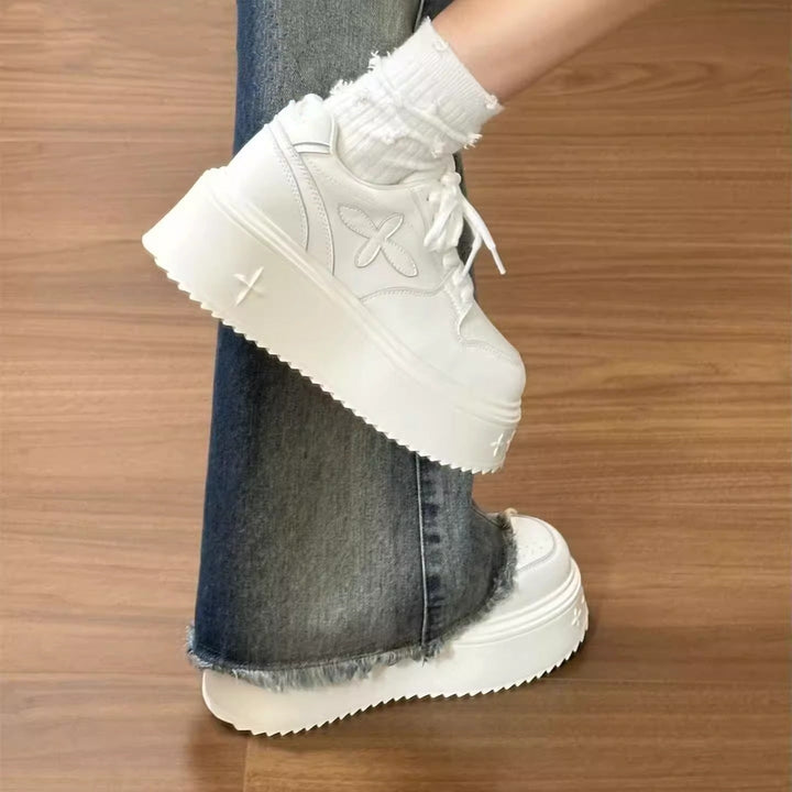 Damen High-Top Platform Sneakers mit modischem Design und komfortabler Dämpfung Drune