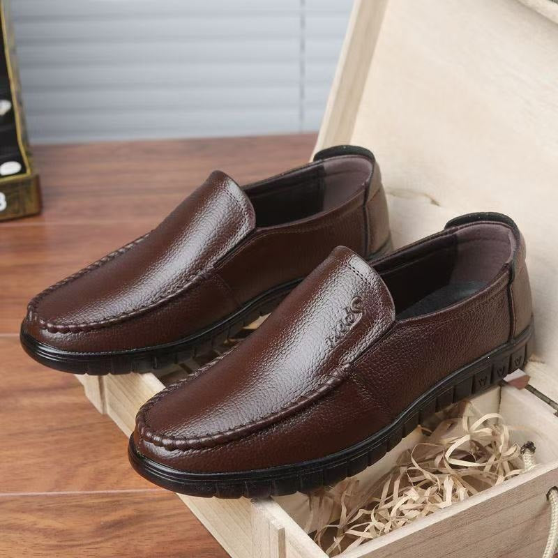 Herren Bequeme Lederslipper Drune