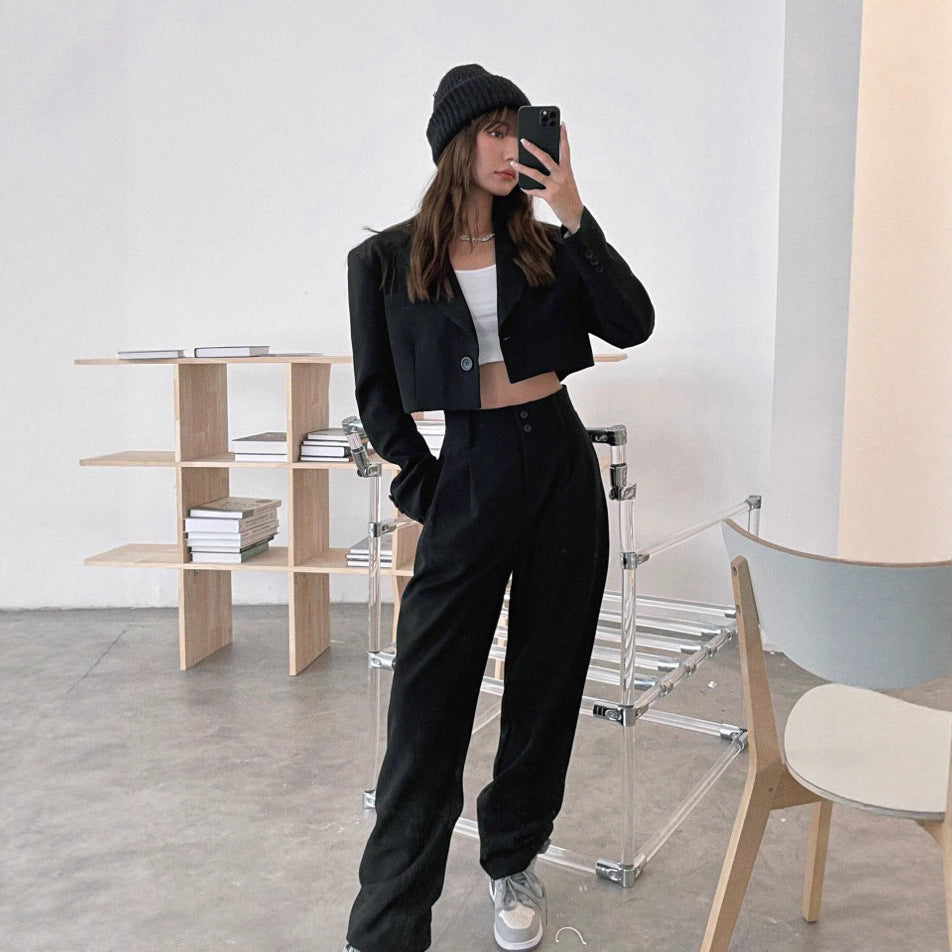 Damen Elegantes und modernes Blazer-Hosen-Set Drune