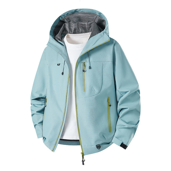 Herren Technische Softshell-Hoodiejacke mit wasserabweisender Membran und Mesh-Futter Drune