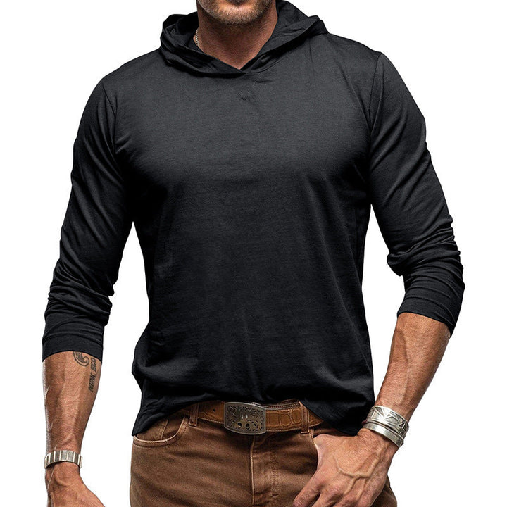 Drune | Kapuzenpullover Slim Fit Langarm Leichter Baumwollstrick Minimalistischer Stil