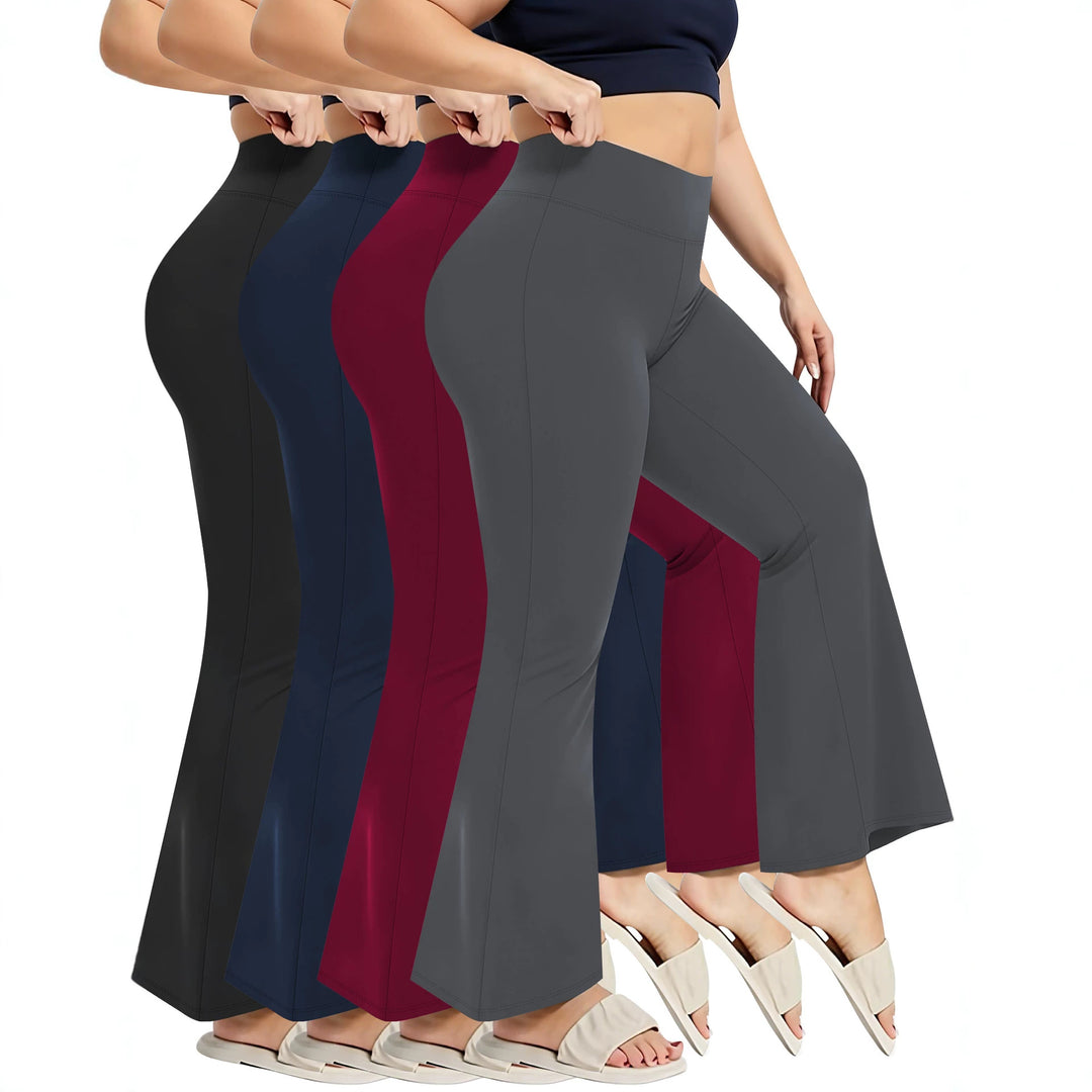 Damen Flare-Leggings mit hohem Bund, butterweichem Stretch und formender Hüftnaht Drune