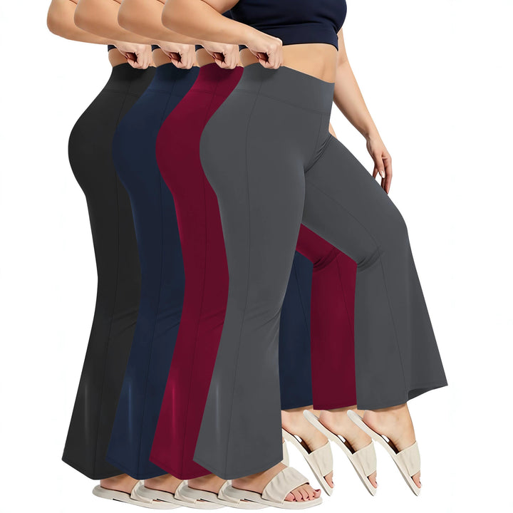 Damen Flare-Leggings mit hohem Bund, butterweichem Stretch und formender Hüftnaht Drune