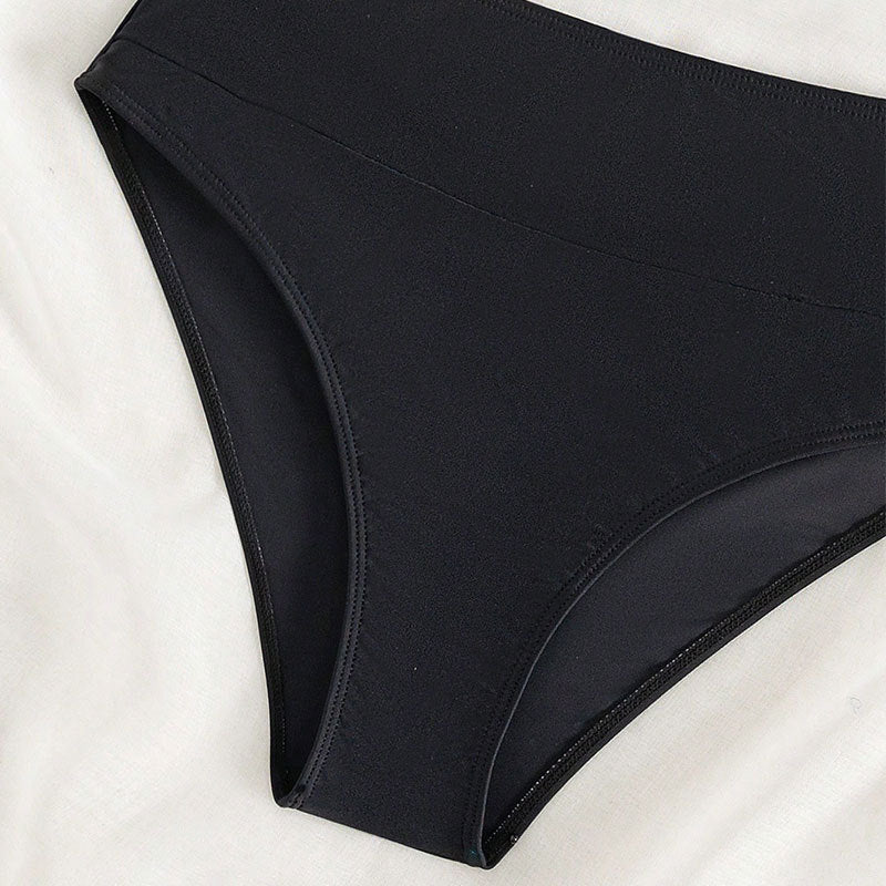Damen Sport-Bikini mit hohem Bund und breiten Trägern Drune