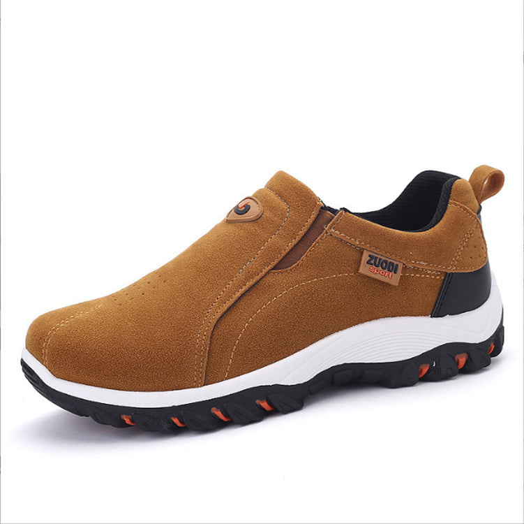 Herren nan robuste Slip-On-Sneaker aus Velourslederoptik mit elastischen Einsätzen und profilierter Gummilaufsohle Drune