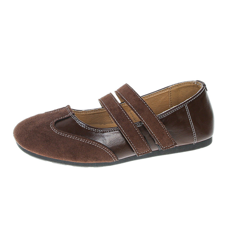 Damen Ballerina-Schuhe mit doppelt verstellbarem Riemen Drune