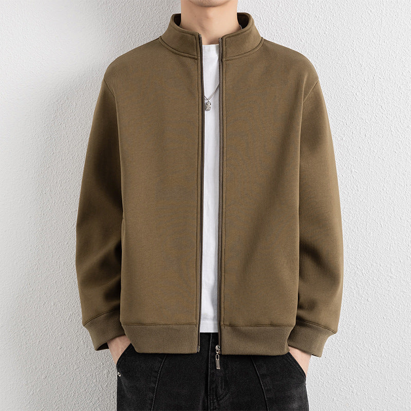 Herren Minimalistische Zip‑Blousonjacke aus technischem Stretchmaterial mit Stehkragen Drune