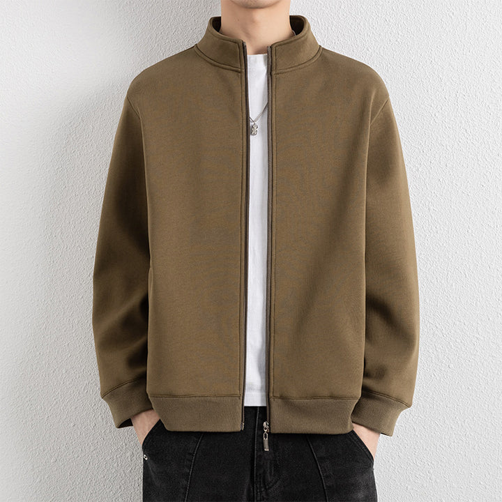 Herren Minimalistische Zip‑Blousonjacke aus technischem Stretchmaterial mit Stehkragen Drune