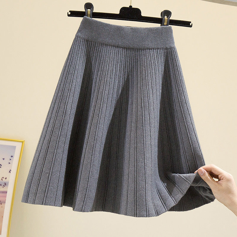 Damen Plissierter Midi-Rock mit komfortablem Gummibund Drune