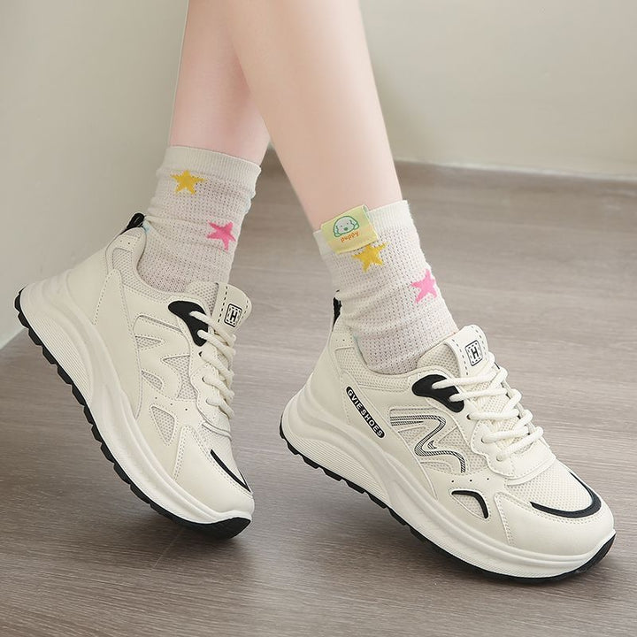 Damen City‑Chunky‑Sneaker mit skulpturierter Plateausohle, Mesh‑Einsätzen und gepolstertem Komfortkragen Drune