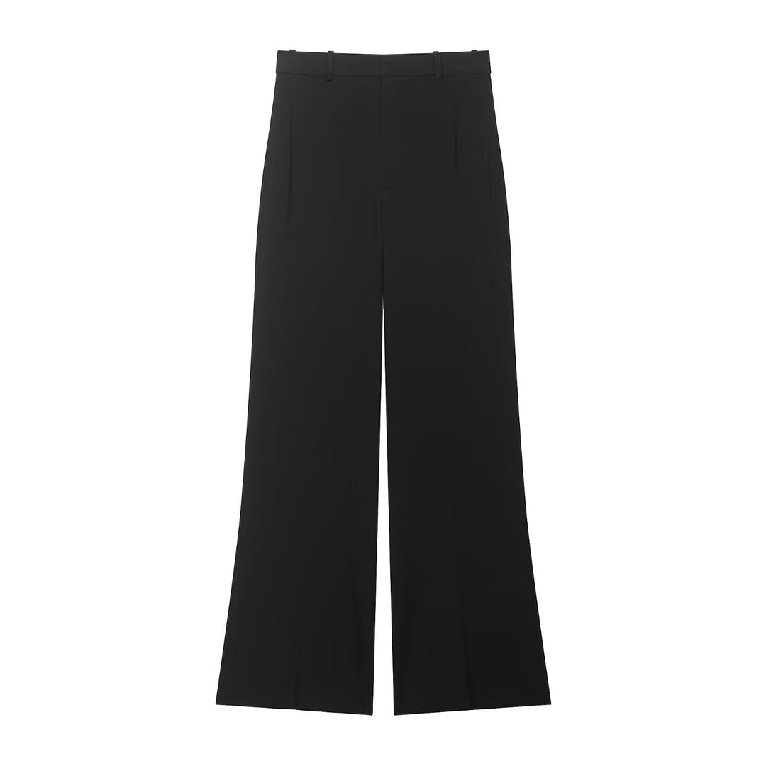 Damen Elegante weite Bundfaltenhose mit hoher Taille und weitem Bein Drune
