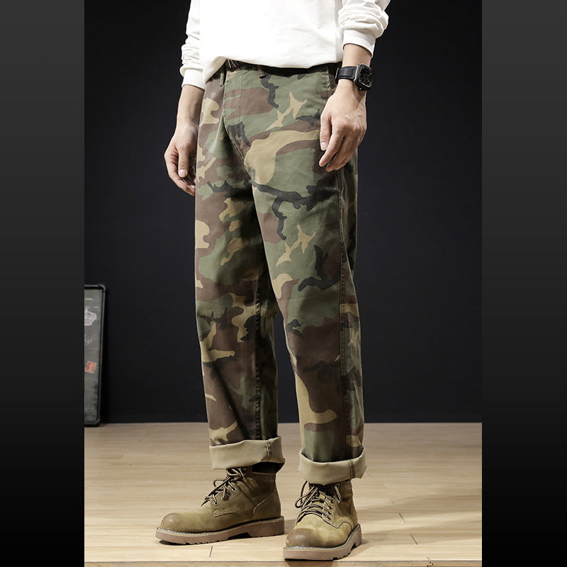 Herren Cargohose mit modernen Camouflage-Details und bequemen Schnitt Drune