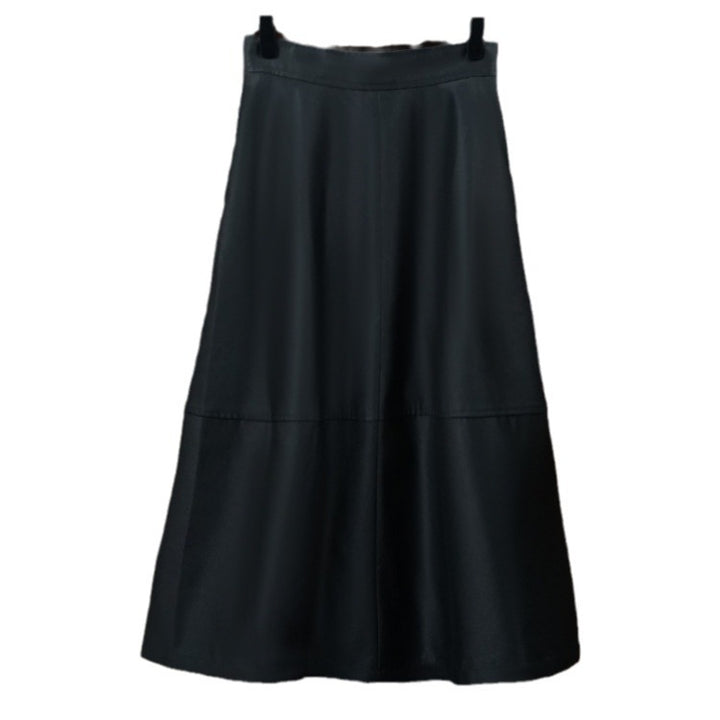 Damen Eleganter, schwingender Lederrock Drune