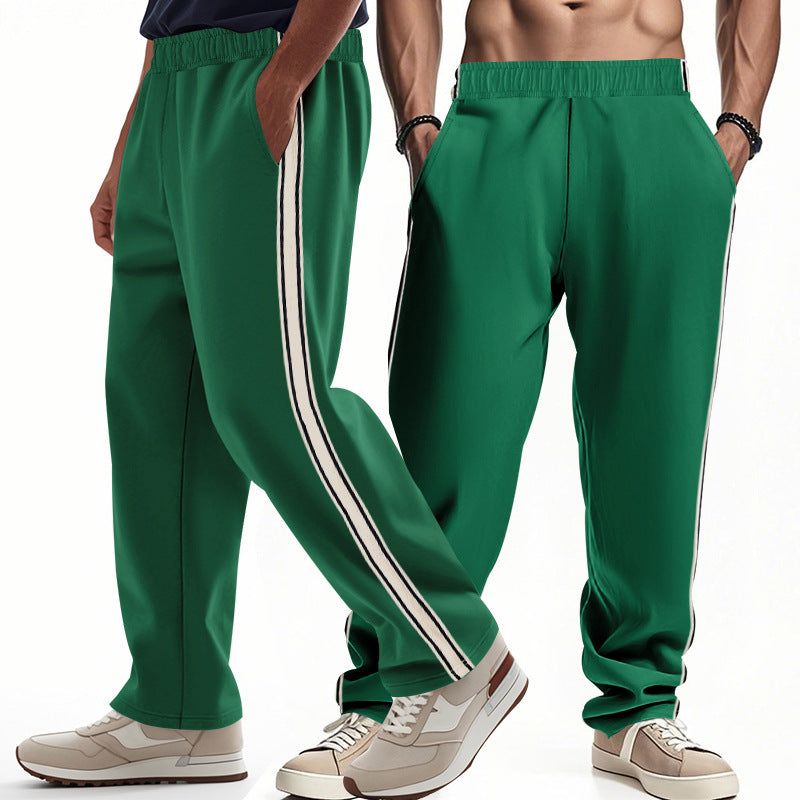 Herren nan weite Relax-Trackhose im Retro-Stil mit doppelter Seitenpaspel und elastischem Komfortbund Drune