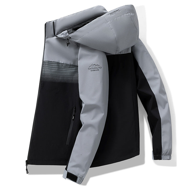 Herren Multifunktionale Outdoorjacke mit abnehmbarer Kapuze Drune