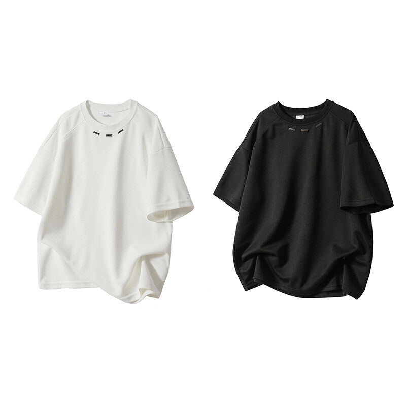 Damen Casual Oversized T-Shirt mit einzigartigem Stichdetail Drune