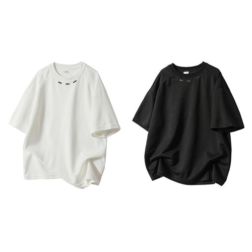 Damen Casual Oversized T-Shirt mit einzigartigem Stichdetail Drune