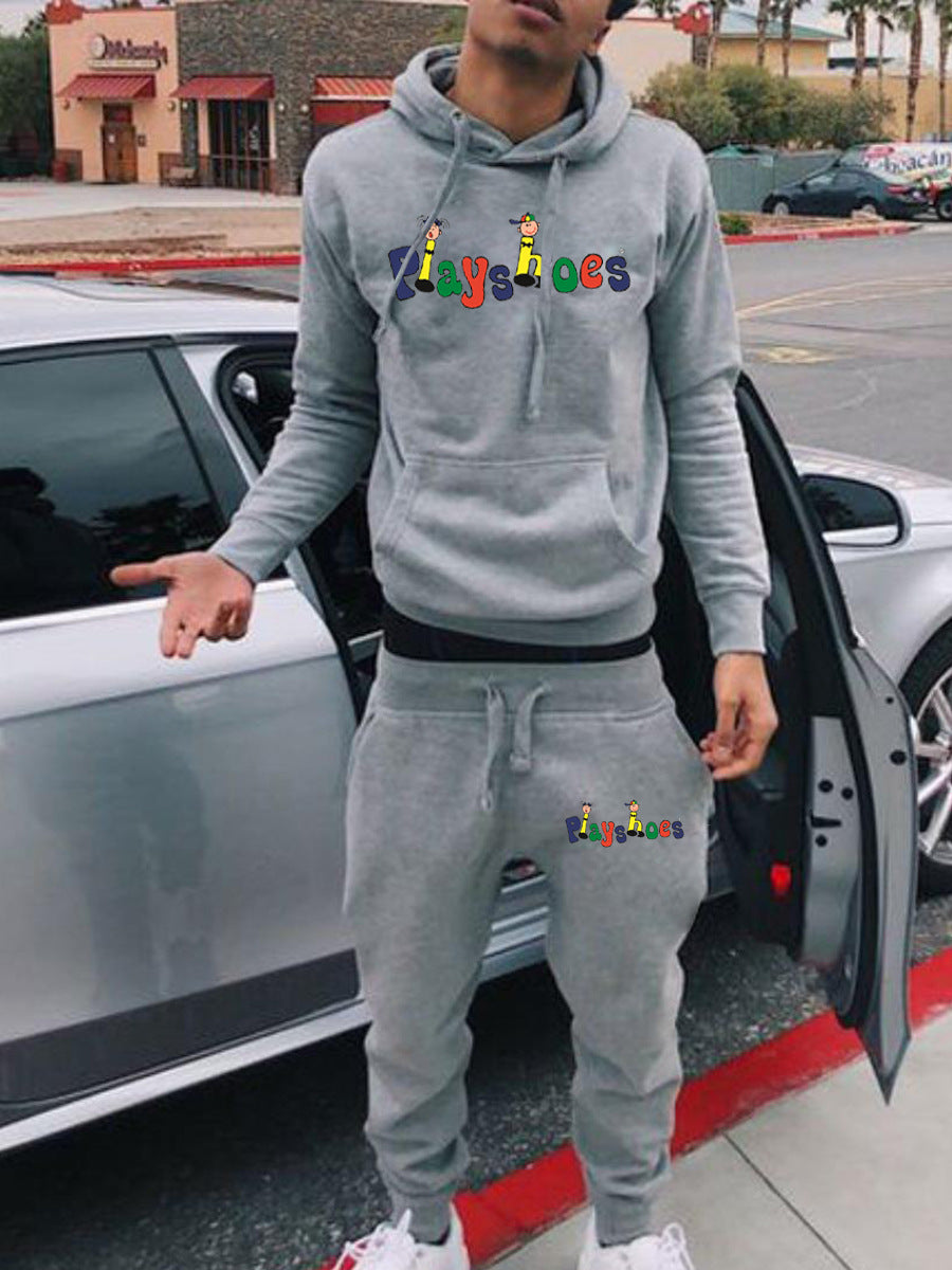 Damen Sportliches Hoodie und Sweatpants Set mit kreativem Grafikdesign Drune