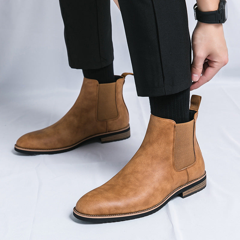 Damen Elegante Chelsea-Boots aus hochwertigem Kunstleder mit flexiblem Gummizug Drune