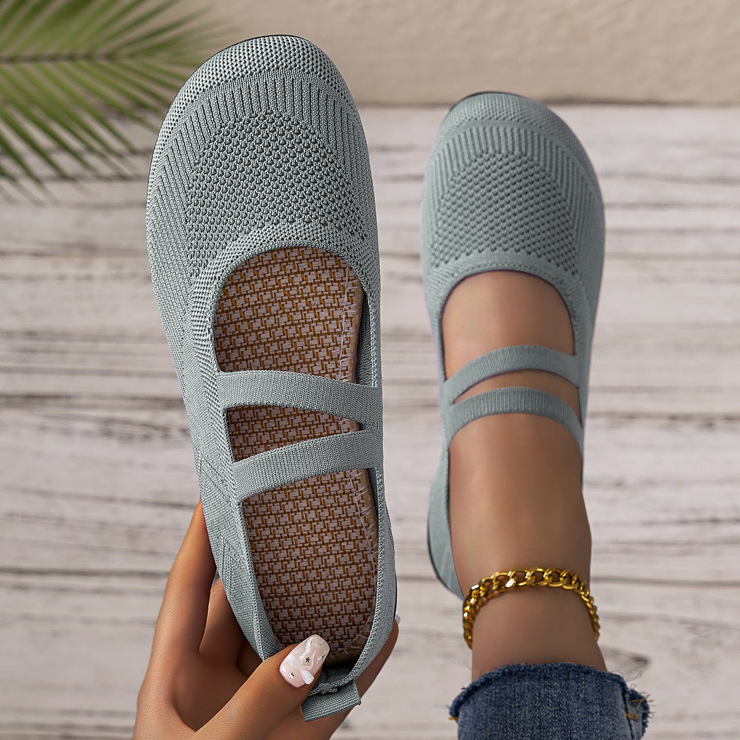Damen Flexible und atmungsaktive Ballerinas mit Faltmechanismus Drune