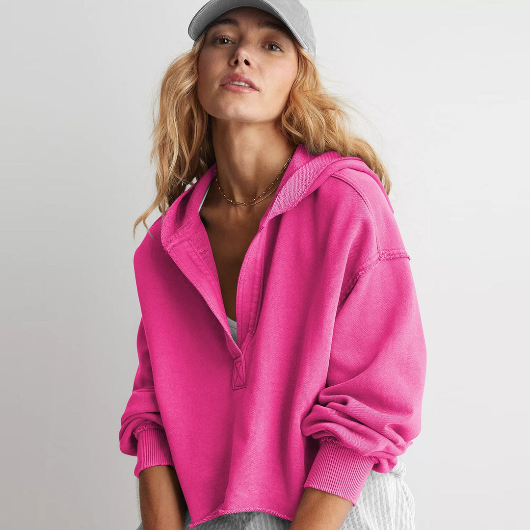 Damen Oversized Kapuzenpullover Drune