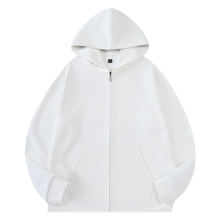 Unisex Oversize Kapuzen‑Zipjacke aus French‑Terry mit verdeckter Nahtführung Drune