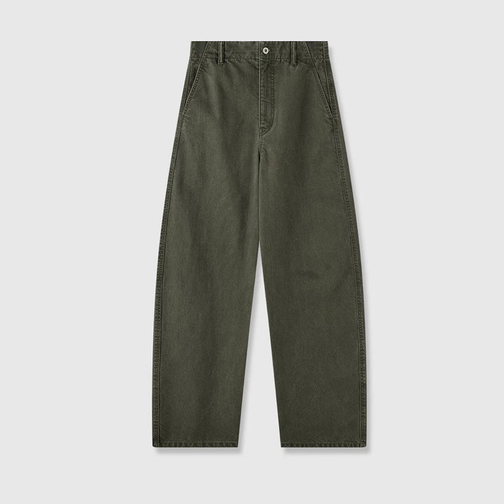 Damen weite Denim-Hose mit hohem Bund und komfortablem Schnitt Drune