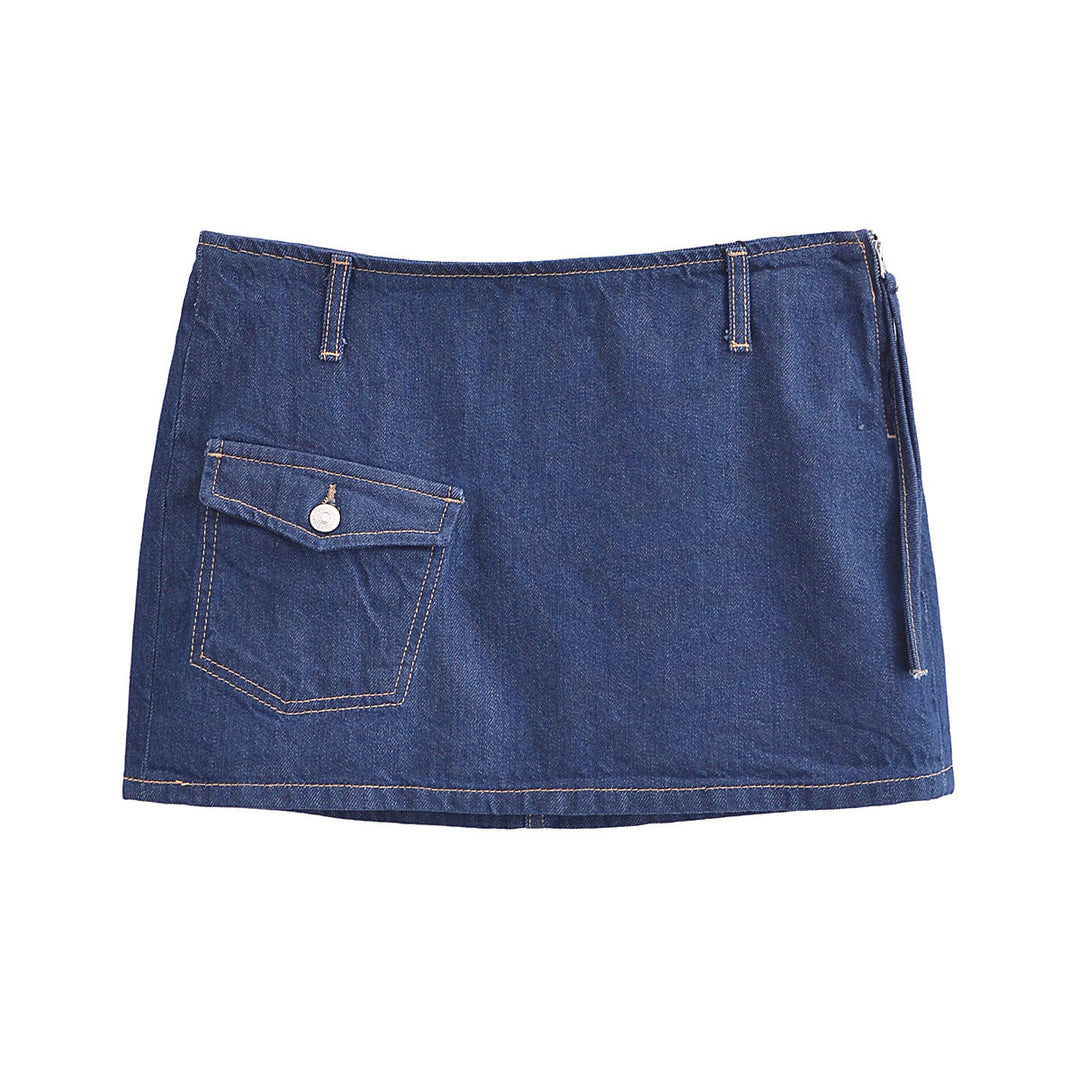 Damen nan leichte Jeansjacke mit Rundhalsausschnitt, durchgehender Knopfleiste und aufgesetzten Brusttaschen Drune