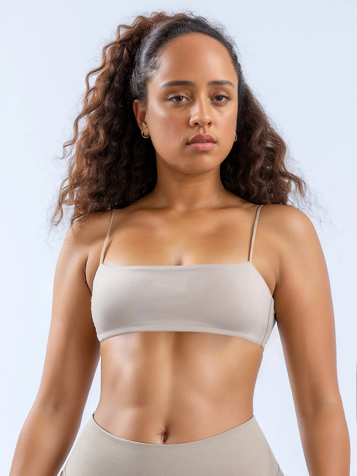 Damen Sportlicher Bikini-Oberteil mit schmalen Trägern Drune
