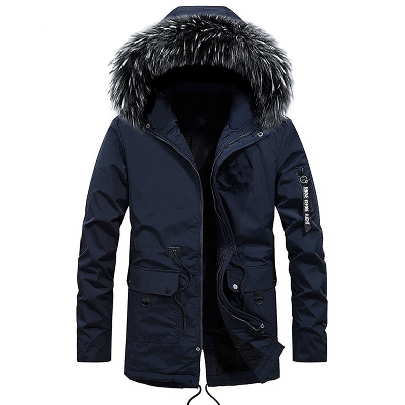Herren Thermo-Parka mit abnehmbarer Kunstfellkapuze und wasserabweisender Isolierung Drune