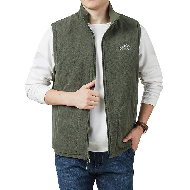 Herren Fleece-Weste mit hohem Kragen Drune