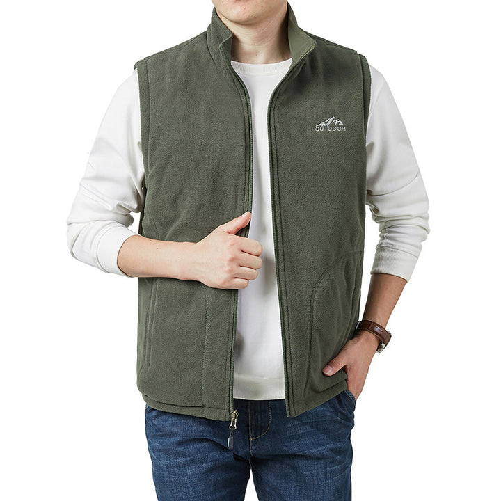 Herren Fleece-Weste mit hohem Kragen Drune