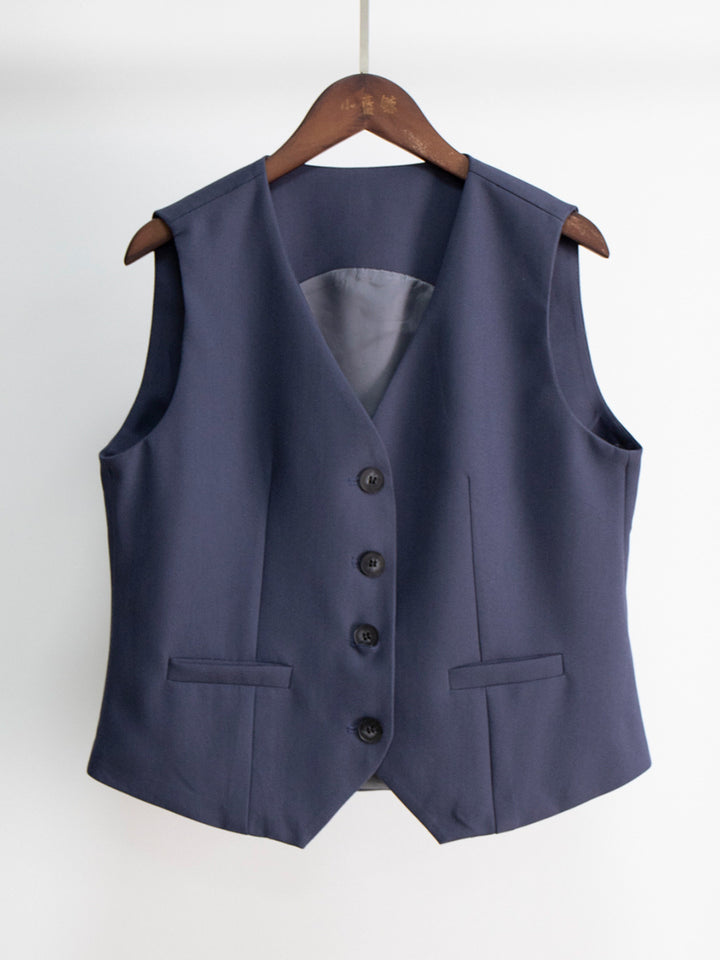 Damen elegante Weste mit komfortablem Schnitt Drune