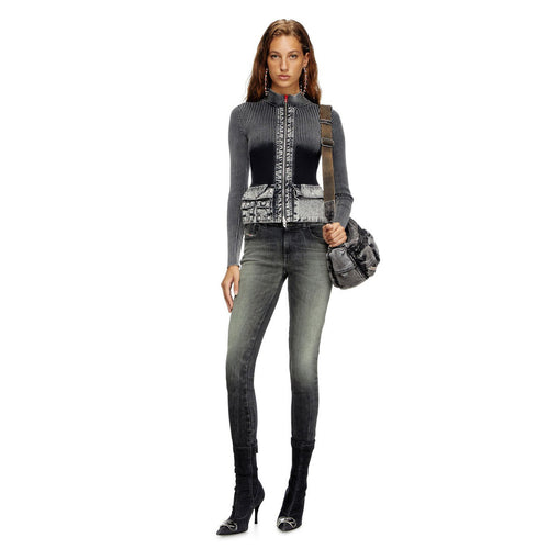 Damen Strickjacke mit denim-inspirierten Taschen und modernem Schnitt Drune