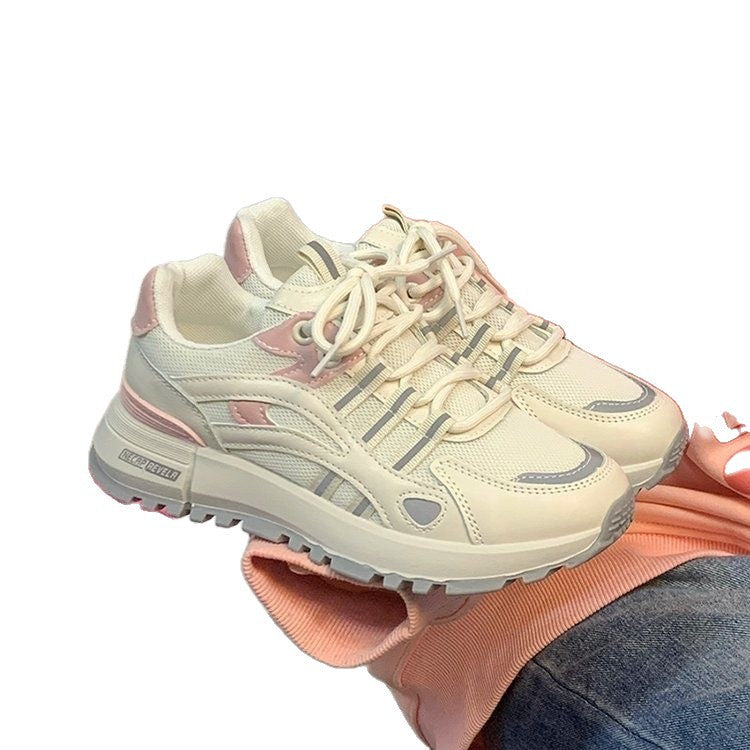 Damen Retro‑Laufstil Plateau‑Sneaker mit robuster Traktionssohle und atmungsaktivem Mesh Drune