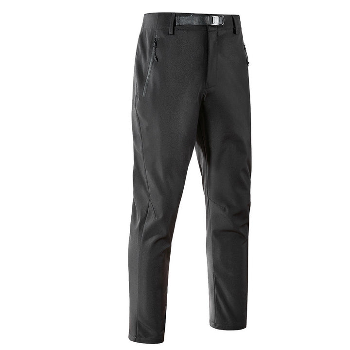 Herren Softshell-Outdoorhose mit engem Tapered‑Schnitt, integriertem Gürtel & Reißverschlusstaschen Drune